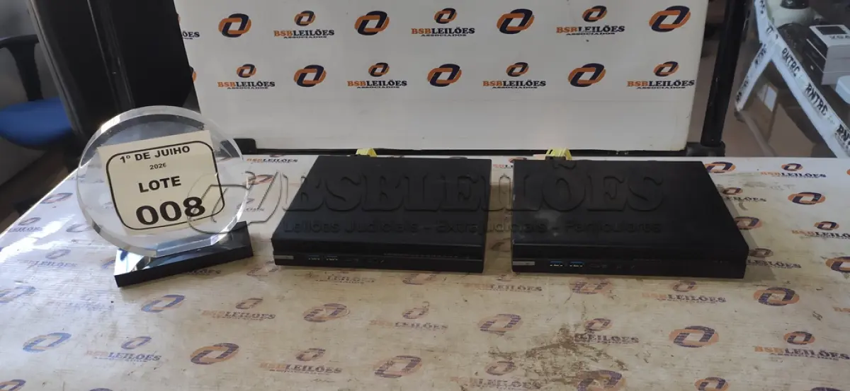 LOTE 008 - 02 MINIS PC MARCA DATEN. (NO ESTADO) ATENÇÃO! FAZER A VISITAÇÃO ANTES DE ARREMATAR, NÃO SABEMOS SE FUNCIONA, LEILÃO NÃO TEM GARANTIA E NEM DEVOLUÇÃO, SUJEITO A POSSÍVEIS AVARIAS VISÍVEIS/OCULTAS E/OU AUSÊNCIA DE COMPONENTES.