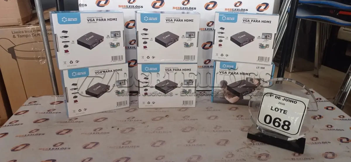 LOTE 068 - 06 ADAPTADORES CONVERSOR VGA PARA HDMI MARCA LOTUS. (NO ESTADO) ATENÇÃO! FAZER A VISITAÇÃO ANTES DE ARREMATAR, NÃO SABEMOS SE FUNCIONA, LEILÃO NÃO TEM GARANTIA E NEM DEVOLUÇÃO, SUJEITO A POSSÍVEIS AVARIAS VISÍVEIS/OCULTAS E/OU AUSÊNCIA DE COMPONENTES.