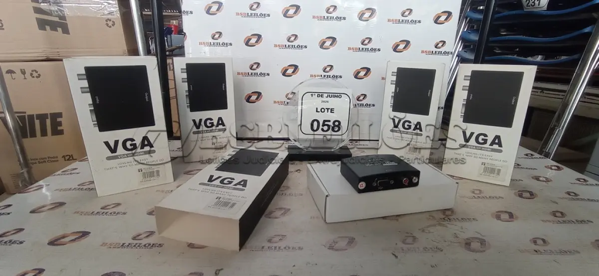 LOTE 058 - 05 ADAPTADORES CONVERSOR VGA PARA HDM. (NO ESTADO) ATENÇÃO! FAZER A VISITAÇÃO ANTES DE ARREMATAR, NÃO SABEMOS SE FUNCIONA, LEILÃO NÃO TEM GARANTIA E NEM DEVOLUÇÃO, SUJEITO A POSSÍVEIS AVARIAS VISÍVEIS/OCULTAS E/OU AUSÊNCIA DE COMPONENTES.