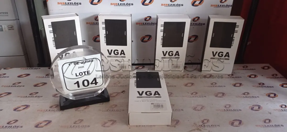 LOTE 104 - 05 ADAPTADORES CONVERSOR VGA PARA HDMI. (NO ESTADO) ATENÇÃO! FAZER A VISITAÇÃO ANTES DE ARREMATAR, NÃO SABEMOS SE FUNCIONA, LEILÃO NÃO TEM GARANTIA E NEM DEVOLUÇÃO, SUJEITO A POSSÍVEIS AVARIAS VISÍVEIS/OCULTAS E/OU AUSÊNCIA DE COMPONENTES.