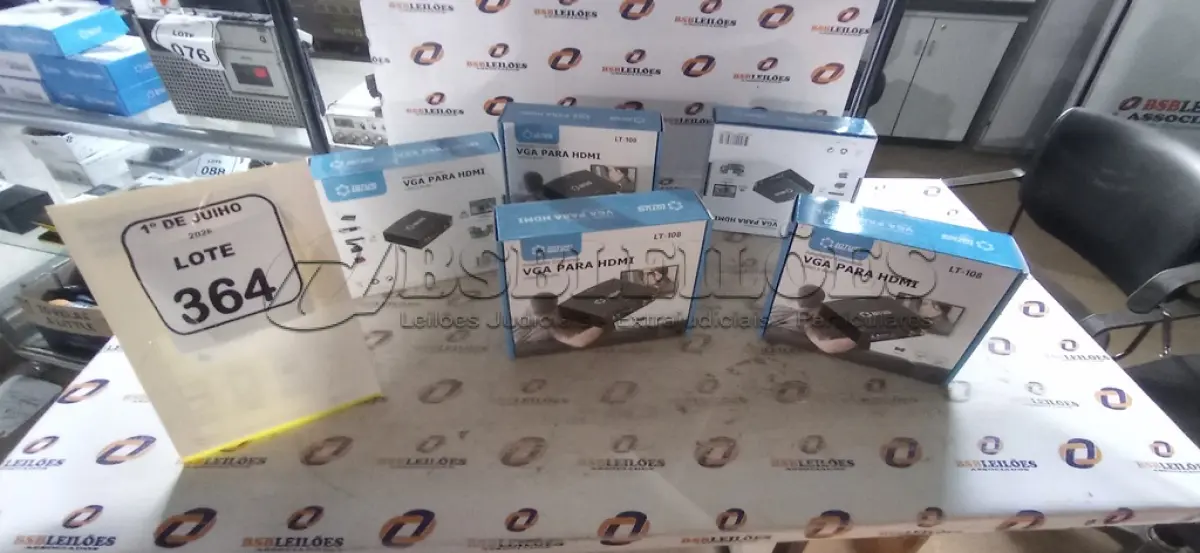 LOTE 364 - 05 ADAPTADORES CONVERSOR VGA PARA HDMI MARCA LOTUS. (NO ESTADO) ATENÇÃO! FAZER A VISITAÇÃO ANTES DE ARREMATAR, NÃO SABEMOS SE FUNCIONA, LEILÃO NÃO TEM GARANTIA E NEM DEVOLUÇÃO, SUJEITO A POSSÍVEIS AVARIAS VISÍVEIS/OCULTAS E/OU AUSÊNCIA DE COMPONENTES.