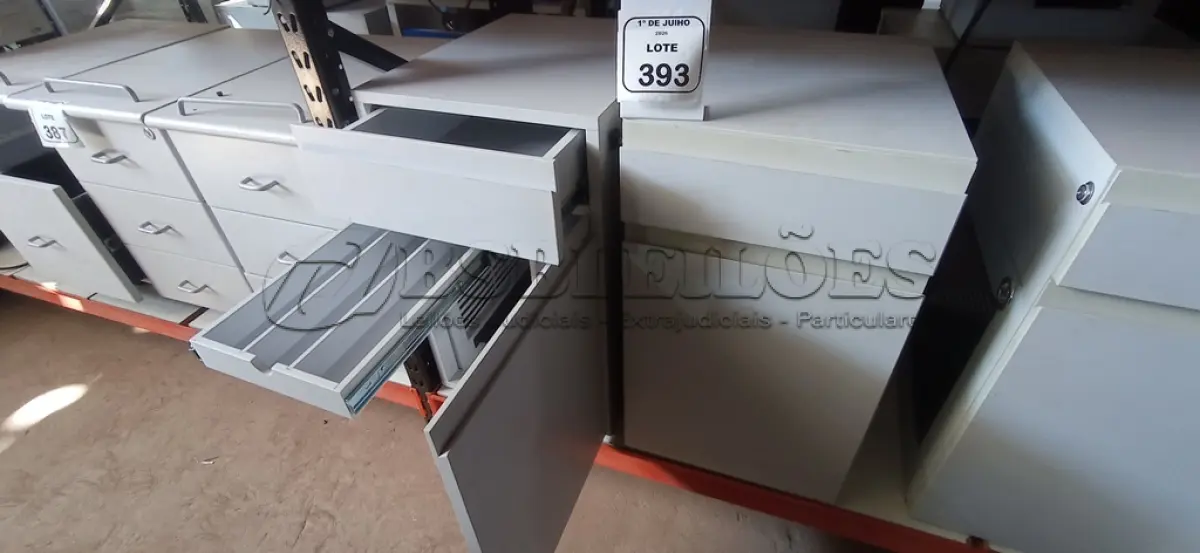 LOTE 393 - 02 ARMÁRIOS PARA CPU COM 01 PORTA E 01 GAVETA. (NO ESTADO) ATENÇÃO! FAZER A VISITAÇÃO ANTES DE ARREMATAR, NÃO SABEMOS SE FUNCIONA, LEILÃO NÃO TEM GARANTIA E NEM DEVOLUÇÃO, SUJEITO A POSSÍVEIS AVARIAS VISÍVEIS/OCULTAS E/OU AUSÊNCIA DE COMPONENTES.