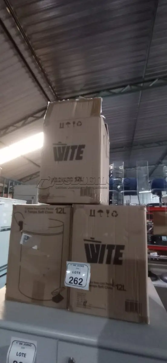 LOTE 262 - 03 LIXEIRAS EM INOX COM PEDAL SEM TAMPA. (NO ESTADO) ATENÇÃO! FAZER A VISITAÇÃO ANTES DE ARREMATAR, NÃO SABEMOS SE FUNCIONA, LEILÃO NÃO TEM GARANTIA E NEM DEVOLUÇÃO, SUJEITO A POSSÍVEIS AVARIAS VISÍVEIS/OCULTAS E/OU AUSÊNCIA DE COMPONENTES.