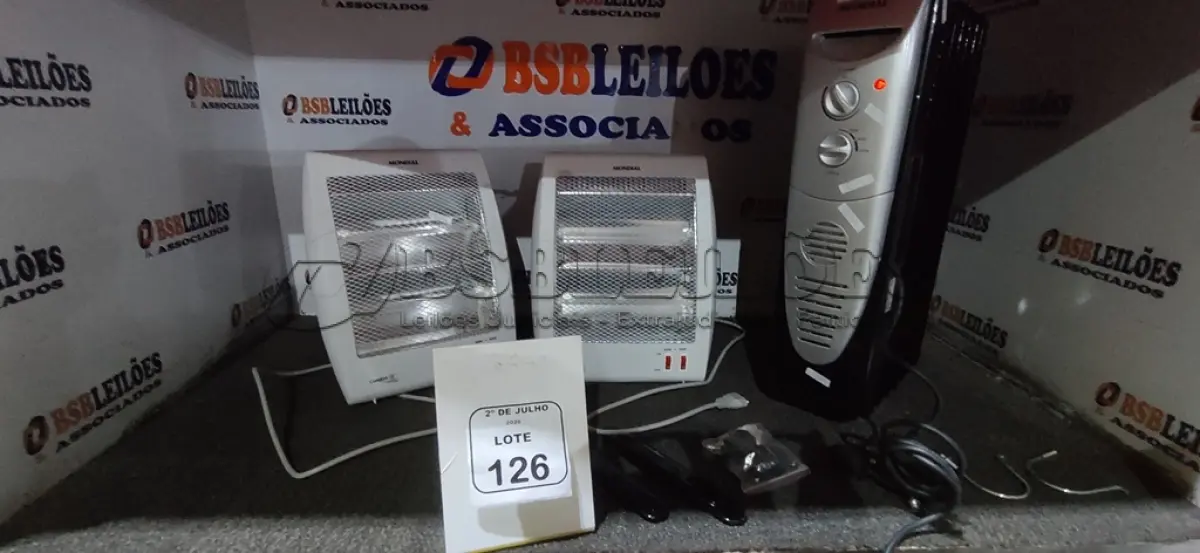 LOTE 126 - 03 AQUECEDORES DE MARCAS E MODELOS DIVERSOS. (NO ESTADO) ATENÇÃO! FAZER A VISITAÇÃO ANTES DE ARREMATAR, NÃO SABEMOS SE FUNCIONA, LEILÃO NÃO TEM GARANTIA E NEM DEVOLUÇÃO, SUJEITO A POSSÍVEIS AVARIAS VISÍVEIS/OCULTAS E/OU AUSÊNCIA DE COMPONENTES.