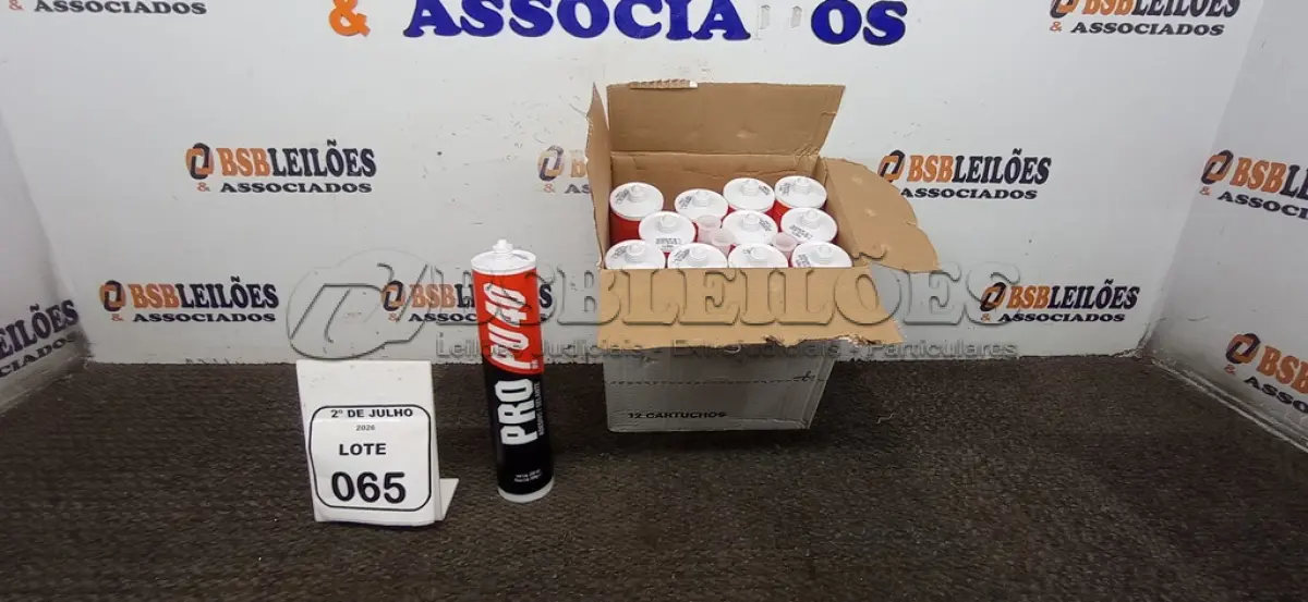 LOTE 065 - 12 ADESIVOS/SELANTE PU 40 230ML CADA. (NO ESTADO) ATENÇÃO! FAZER A VISITAÇÃO ANTES DE ARREMATAR, NÃO SABEMOS SE FUNCIONA, LEILÃO NÃO TEM GARANTIA E NEM DEVOLUÇÃO, SUJEITO A POSSÍVEIS AVARIAS VISÍVEIS/OCULTAS E/OU AUSÊNCIA DE COMPONENTES.