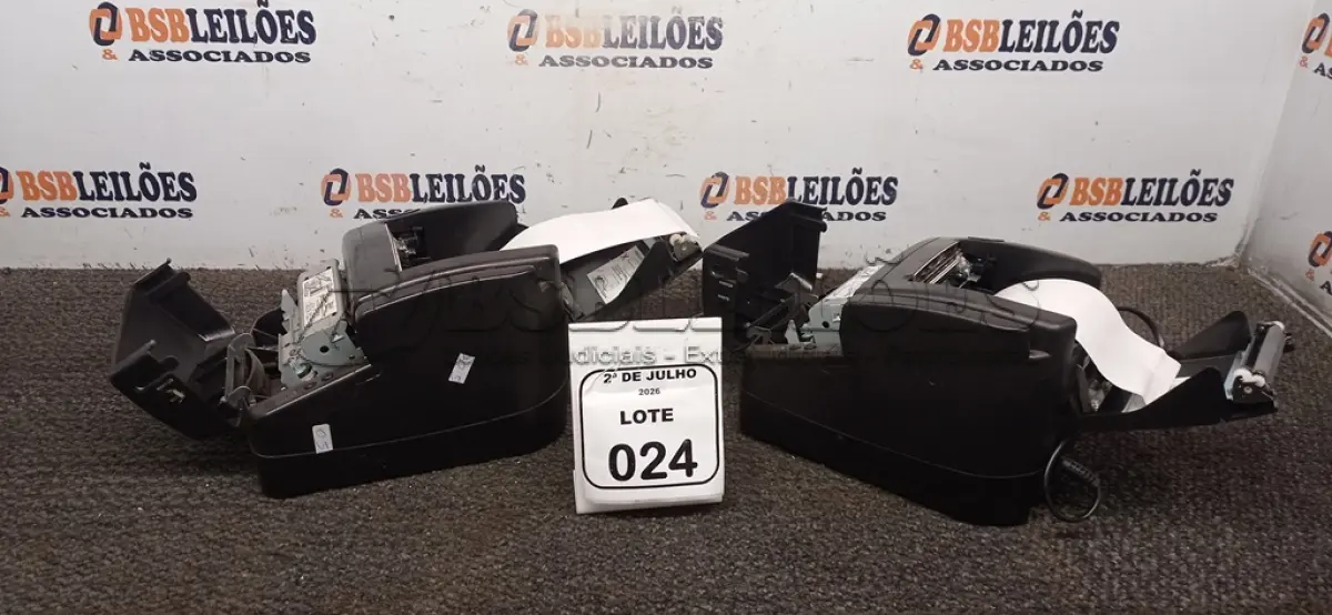 LOTE 024 - 02 IMPRESSORAS TÉRMICAS. (NO ESTADO) ATENÇÃO! FAZER A VISITAÇÃO ANTES DE ARREMATAR, NÃO SABEMOS SE FUNCIONA, LEILÃO NÃO TEM GARANTIA E NEM DEVOLUÇÃO, SUJEITO A POSSÍVEIS AVARIAS VISÍVEIS/OCULTAS E/OU AUSÊNCIA DE COMPONENTES.
