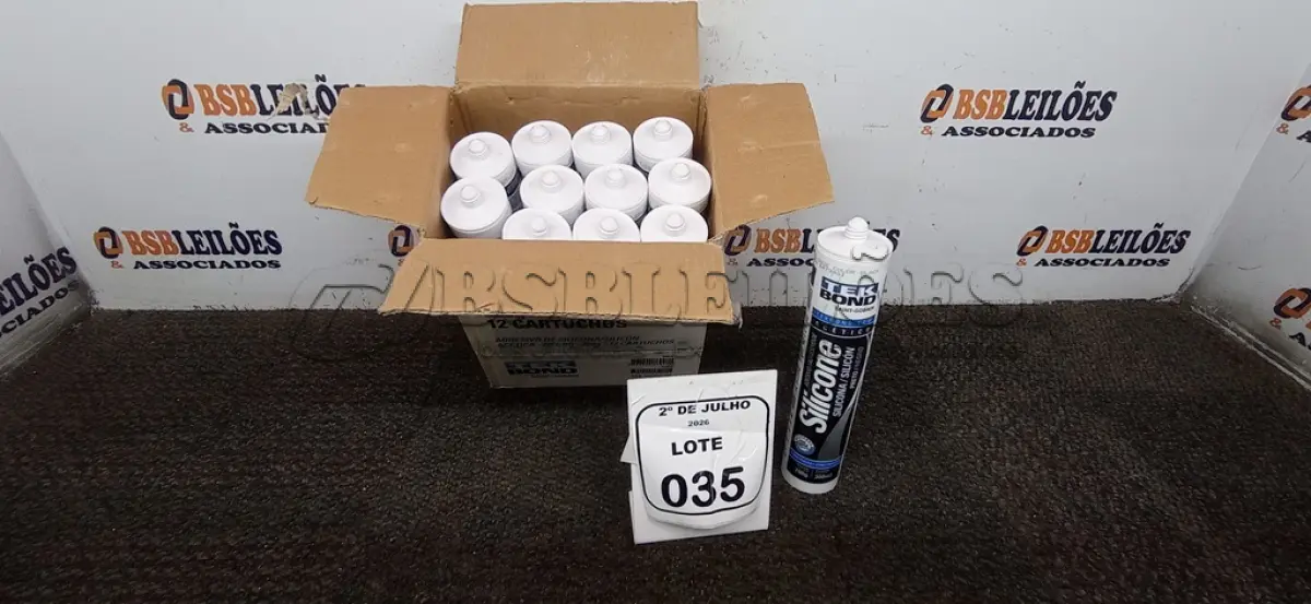 LOTE 035 - 12 BISNAGAS DE ADESIVO SILICONE PRETO 280G CADA MARCA TEK BOND. (NO ESTADO) ATENÇÃO! FAZER A VISITAÇÃO ANTES DE ARREMATAR, NÃO SABEMOS SE FUNCIONA, LEILÃO NÃO TEM GARANTIA E NEM DEVOLUÇÃO, SUJEITO A POSSÍVEIS AVARIAS VISÍVEIS/OCULTAS E/OU AUSÊNCIA DE COMPONENTES.