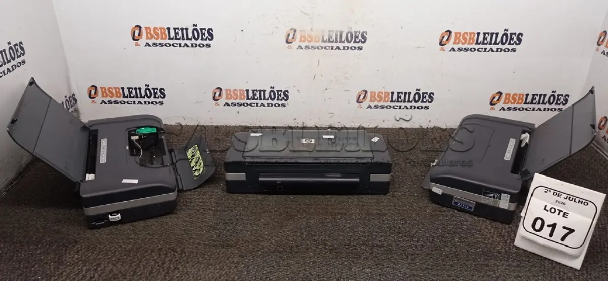 LOTE 017 - 03 IMPRESSORAS PORTÁTEIS DE MESA MODELO H470 MARCA HP. (NO ESTADO) ATENÇÃO! FAZER A VISITAÇÃO ANTES DE ARREMATAR, NÃO SABEMOS SE FUNCIONA, LEILÃO NÃO TEM GARANTIA E NEM DEVOLUÇÃO, SUJEITO A POSSÍVEIS AVARIAS VISÍVEIS/OCULTAS E/OU AUSÊNCIA DE COMPONENTES.
