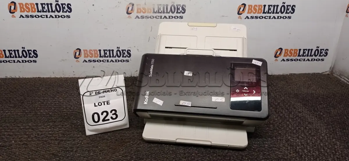 LOTE 023 - 01 SCANNER MODELO I1150 MARCA KODAK. (NO ESTADO) ATENÇÃO! FAZER A VISITAÇÃO ANTES DE ARREMATAR, NÃO SABEMOS SE FUNCIONA, LEILÃO NÃO TEM GARANTIA E NEM DEVOLUÇÃO, SUJEITO A POSSÍVEIS AVARIAS VISÍVEIS/OCULTAS E/OU AUSÊNCIA DE COMPONENTES.