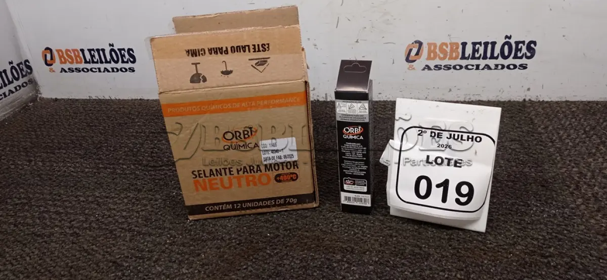 LOTE 019 - 12 BISNAGAS DE ADESIVO DE SILICONE NEUTRO PARA MOTOR DE 70G MARCA ORBI QUÍMICA. (NO ESTADO) ATENÇÃO! FAZER A VISITAÇÃO ANTES DE ARREMATAR, NÃO SABEMOS SE FUNCIONA, LEILÃO NÃO TEM GARANTIA E NEM DEVOLUÇÃO, SUJEITO A POSSÍVEIS AVARIAS VISÍVEIS/OCULTAS E/OU AUSÊNCIA DE COMPONENTES.