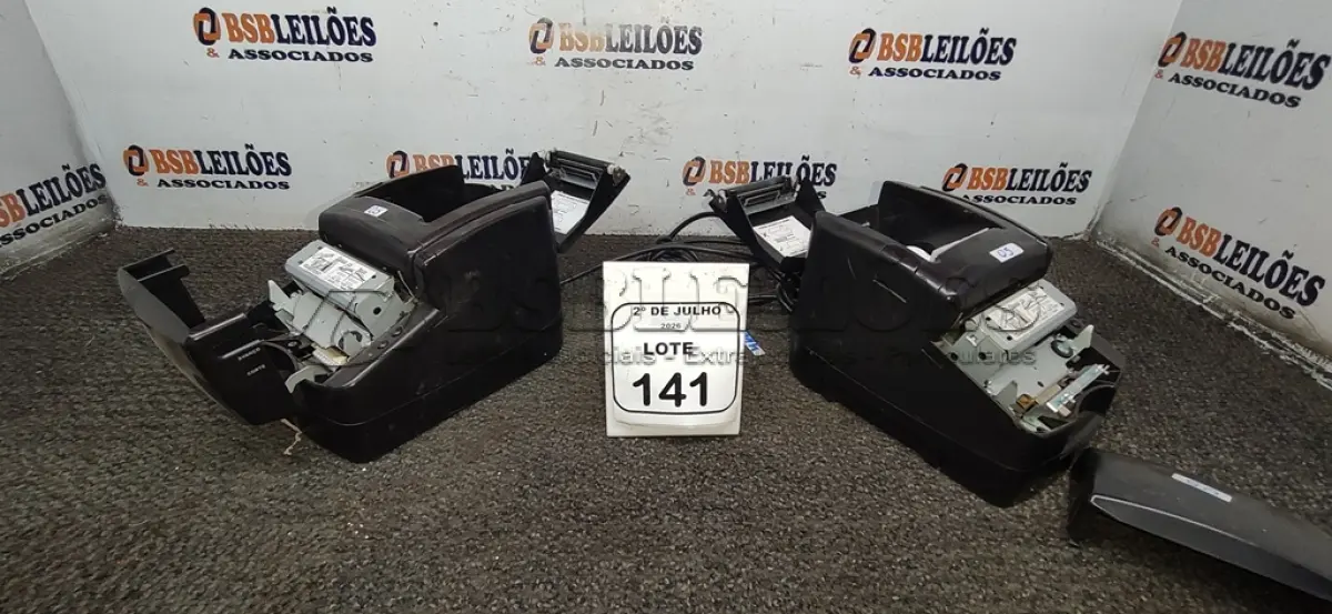 LOTE 141 - 02 IMPRESSORAS TÉRMICAS. (NO ESTADO) ATENÇÃO! FAZER A VISITAÇÃO ANTES DE ARREMATAR, NÃO SABEMOS SE FUNCIONA, LEILÃO NÃO TEM GARANTIA E NEM DEVOLUÇÃO, SUJEITO A POSSÍVEIS AVARIAS VISÍVEIS/OCULTAS E/OU AUSÊNCIA DE COMPONENTES.