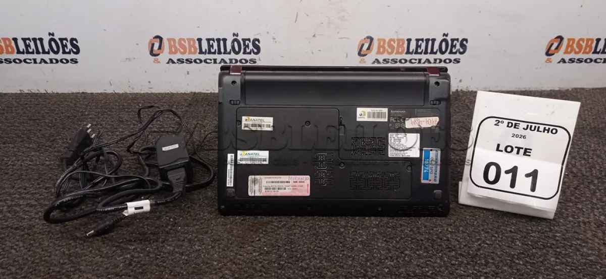 LOTE 011 - 01 NOTEBOOK MODELO IDEAPAD S10-3 MARCA LENOVO COM FONTE. (NO ESTADO) ATENÇÃO! FAZER A VISITAÇÃO ANTES DE ARREMATAR, NÃO SABEMOS SE FUNCIONA, LEILÃO NÃO TEM GARANTIA E NEM DEVOLUÇÃO, SUJEITO A POSSÍVEIS AVARIAS VISÍVEIS/OCULTAS E/OU AUSÊNCIA DE COMPONENTES.