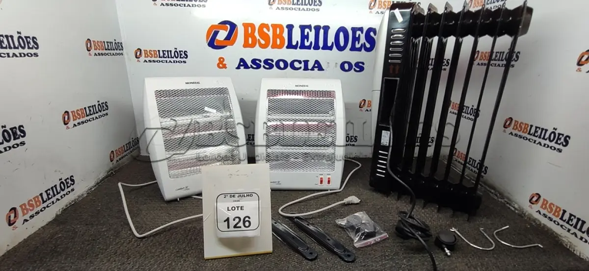 LOTE 126 - 03 AQUECEDORES DE MARCAS E MODELOS DIVERSOS. (NO ESTADO) ATENÇÃO! FAZER A VISITAÇÃO ANTES DE ARREMATAR, NÃO SABEMOS SE FUNCIONA, LEILÃO NÃO TEM GARANTIA E NEM DEVOLUÇÃO, SUJEITO A POSSÍVEIS AVARIAS VISÍVEIS/OCULTAS E/OU AUSÊNCIA DE COMPONENTES.