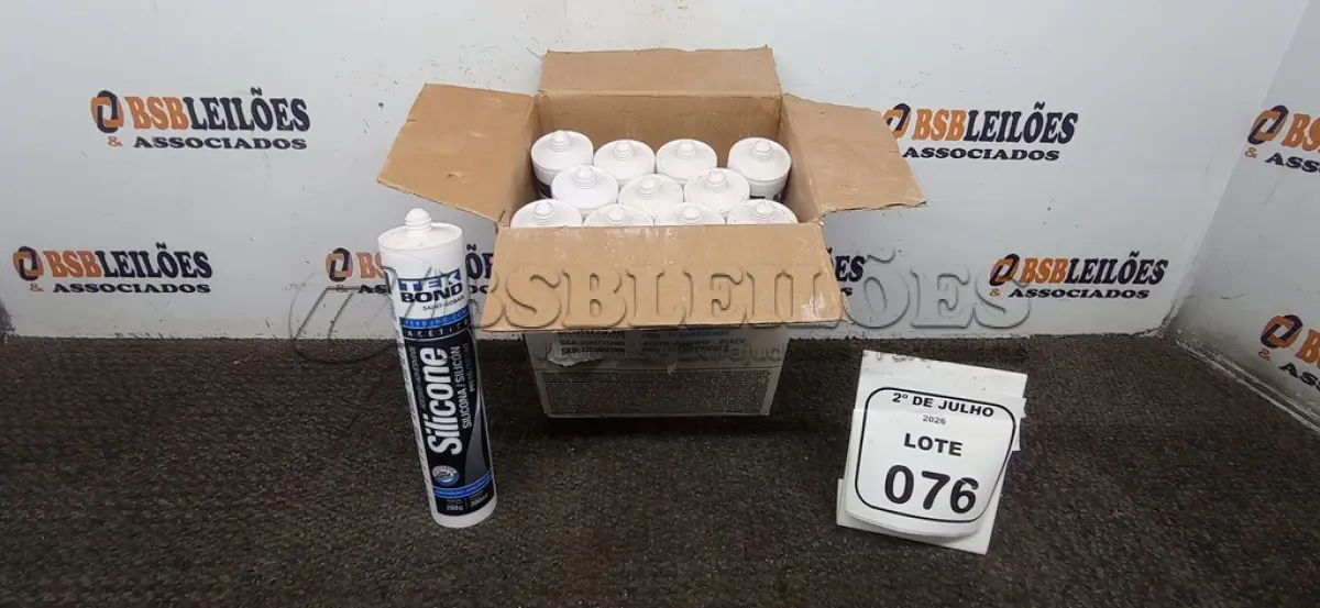 LOTE 076 - 12 BISNAGAS DE ADESIVO SILICONE PRETO 280G CADA MARCA TEK BOND. (NO ESTADO) ATENÇÃO! FAZER A VISITAÇÃO ANTES DE ARREMATAR, NÃO SABEMOS SE FUNCIONA, LEILÃO NÃO TEM GARANTIA E NEM DEVOLUÇÃO, SUJEITO A POSSÍVEIS AVARIAS VISÍVEIS/OCULTAS E/OU AUSÊNCIA DE COMPONENTES.