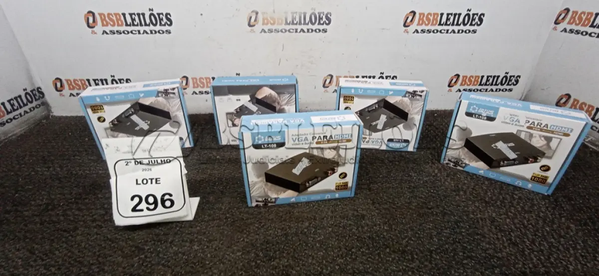 LOTE 296 - 05 ADAPTADORES CONVERSOR VGA PARA HDMI MARCA LOTUS. (NO ESTADO) ATENÇÃO! FAZER A VISITAÇÃO ANTES DE ARREMATAR, NÃO SABEMOS SE FUNCIONA, LEILÃO NÃO TEM GARANTIA E NEM DEVOLUÇÃO, SUJEITO A POSSÍVEIS AVARIAS VISÍVEIS/OCULTAS E/OU AUSÊNCIA DE COMPONENTES.