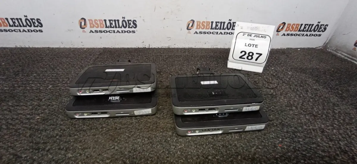 LOTE 287 - 04 MINIS COMPUTADORES TERMINAIS MARCA WYSE SEM FONTE. (NO ESTADO) ATENÇÃO! FAZER A VISITAÇÃO ANTES DE ARREMATAR, NÃO SABEMOS SE FUNCIONA, LEILÃO NÃO TEM GARANTIA E NEM DEVOLUÇÃO, SUJEITO A POSSÍVEIS AVARIAS VISÍVEIS/OCULTAS E/OU AUSÊNCIA DE COMPONENTES.