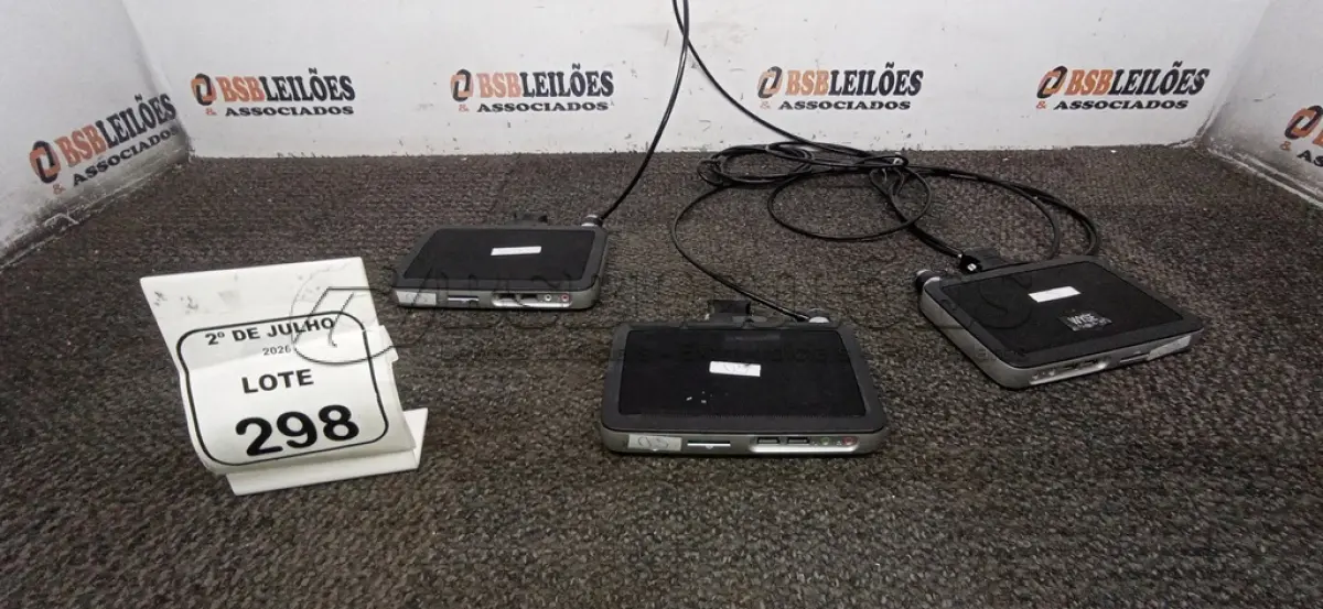 LOTE 298 - 03 MINICOMPUTADORES TERMINAIS MARCA WYSE. (NO ESTADO) ATENÇÃO! FAZER A VISITAÇÃO ANTES DE ARREMATAR, NÃO SABEMOS SE FUNCIONA, LEILÃO NÃO TEM GARANTIA E NEM DEVOLUÇÃO, SUJEITO A POSSÍVEIS AVARIAS VISÍVEIS/OCULTAS E/OU AUSÊNCIA DE COMPONENTES.
