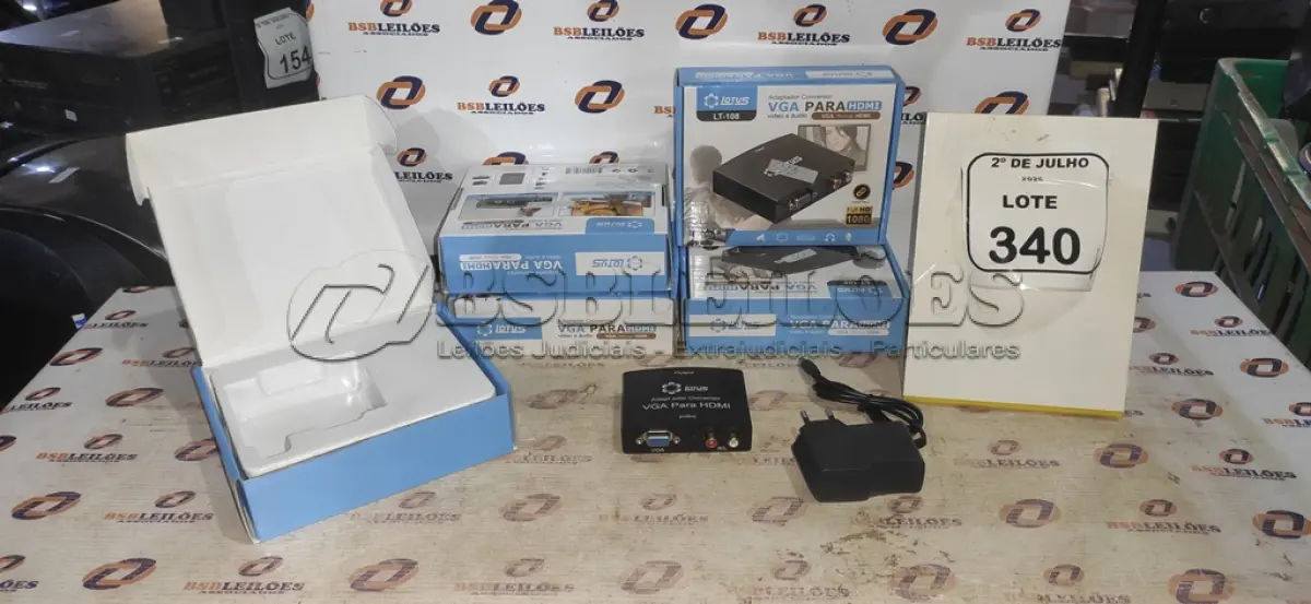LOTE 340 - 05 ADAPTADORES CONVERSOR VGA PARA HDMI MARCA LOTUS. (NO ESTADO) ATENÇÃO! FAZER A VISITAÇÃO ANTES DE ARREMATAR, NÃO SABEMOS SE FUNCIONA, LEILÃO NÃO TEM GARANTIA E NEM DEVOLUÇÃO, SUJEITO A POSSÍVEIS AVARIAS VISÍVEIS/OCULTAS E/OU AUSÊNCIA DE COMPONENTES.