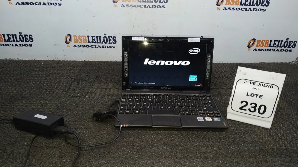 LOTE 230 - 01 NOTEBOOK MODELO IDEAPAD S10-3 MARCA LENOVO COM FONTE. (NO ESTADO) ATENÇÃO! FAZER A VISITAÇÃO ANTES DE ARREMATAR, NÃO SABEMOS SE FUNCIONA, LEILÃO NÃO TEM GARANTIA E NEM DEVOLUÇÃO, SUJEITO A POSSÍVEIS AVARIAS VISÍVEIS/OCULTAS E/OU AUSÊNCIA DE COMPONENTES.