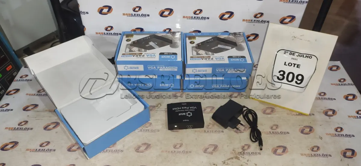LOTE 309 - 05 ADAPTADORES CONVERSOR VGA PARA HDMI MARCA LOTUS. (NO ESTADO) ATENÇÃO! FAZER A VISITAÇÃO ANTES DE ARREMATAR, NÃO SABEMOS SE FUNCIONA, LEILÃO NÃO TEM GARANTIA E NEM DEVOLUÇÃO, SUJEITO A POSSÍVEIS AVARIAS VISÍVEIS/OCULTAS E/OU AUSÊNCIA DE COMPONENTES.