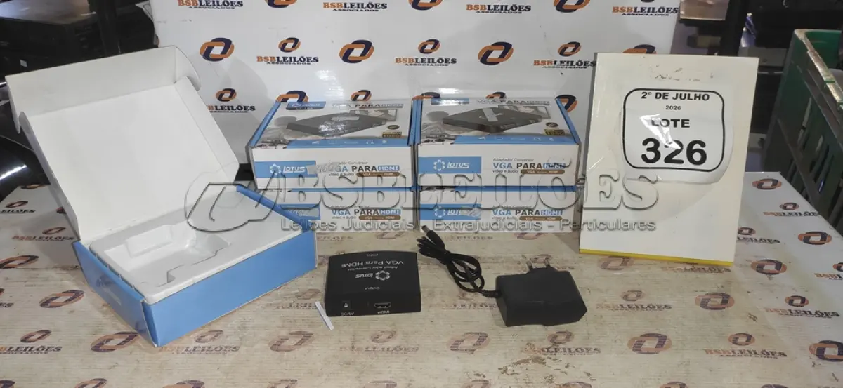 LOTE 326 - 05 ADAPTADORES CONVERSOR VGA PARA HDMI MARCA LOTUS. (NO ESTADO) ATENÇÃO! FAZER A VISITAÇÃO ANTES DE ARREMATAR, NÃO SABEMOS SE FUNCIONA, LEILÃO NÃO TEM GARANTIA E NEM DEVOLUÇÃO, SUJEITO A POSSÍVEIS AVARIAS VISÍVEIS/OCULTAS E/OU AUSÊNCIA DE COMPONENTES.