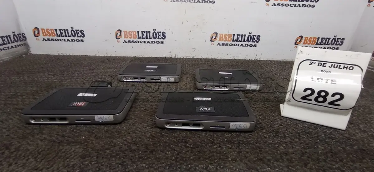 LOTE 282 - 04 MINIS COMPUTADORES TERMINAIS MARCA WYSE SEM FONTE. (NO ESTADO) ATENÇÃO! FAZER A VISITAÇÃO ANTES DE ARREMATAR, NÃO SABEMOS SE FUNCIONA, LEILÃO NÃO TEM GARANTIA E NEM DEVOLUÇÃO, SUJEITO A POSSÍVEIS AVARIAS VISÍVEIS/OCULTAS E/OU AUSÊNCIA DE COMPONENTES.