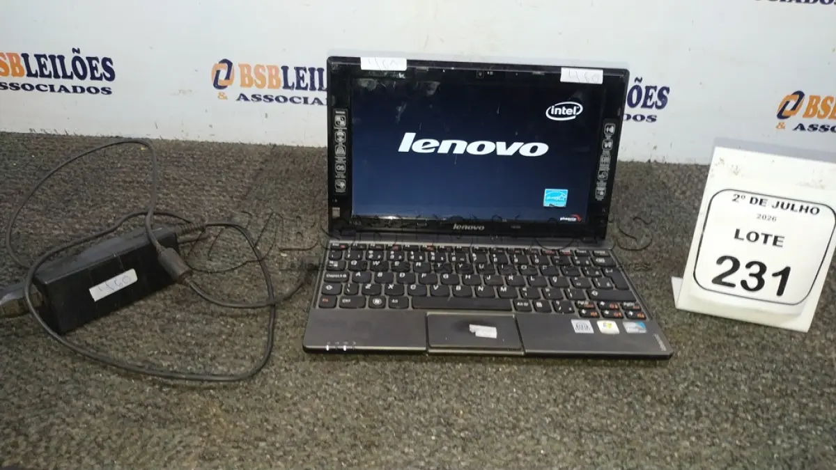 LOTE 231 - 01 NOTEBOOK MODELO IDEAPAD S10-3 MARCA LENOVO COM FONTE. (NO ESTADO) ATENÇÃO! FAZER A VISITAÇÃO ANTES DE ARREMATAR, NÃO SABEMOS SE FUNCIONA, LEILÃO NÃO TEM GARANTIA E NEM DEVOLUÇÃO, SUJEITO A POSSÍVEIS AVARIAS VISÍVEIS/OCULTAS E/OU AUSÊNCIA DE COMPONENTES.