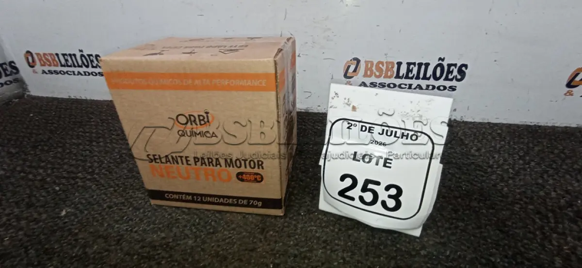 LOTE 253 - 12 BISNAGAS DE ADESIVO DE SILICONE NEUTRO PARA MOTOR DE 70G MARCA ORBI QUÍMICA. (NO ESTADO) ATENÇÃO! FAZER A VISITAÇÃO ANTES DE ARREMATAR, NÃO SABEMOS SE FUNCIONA, LEILÃO NÃO TEM GARANTIA E NEM DEVOLUÇÃO, SUJEITO A POSSÍVEIS AVARIAS VISÍVEIS/OCULTAS E/OU AUSÊNCIA DE COMPONENTES.