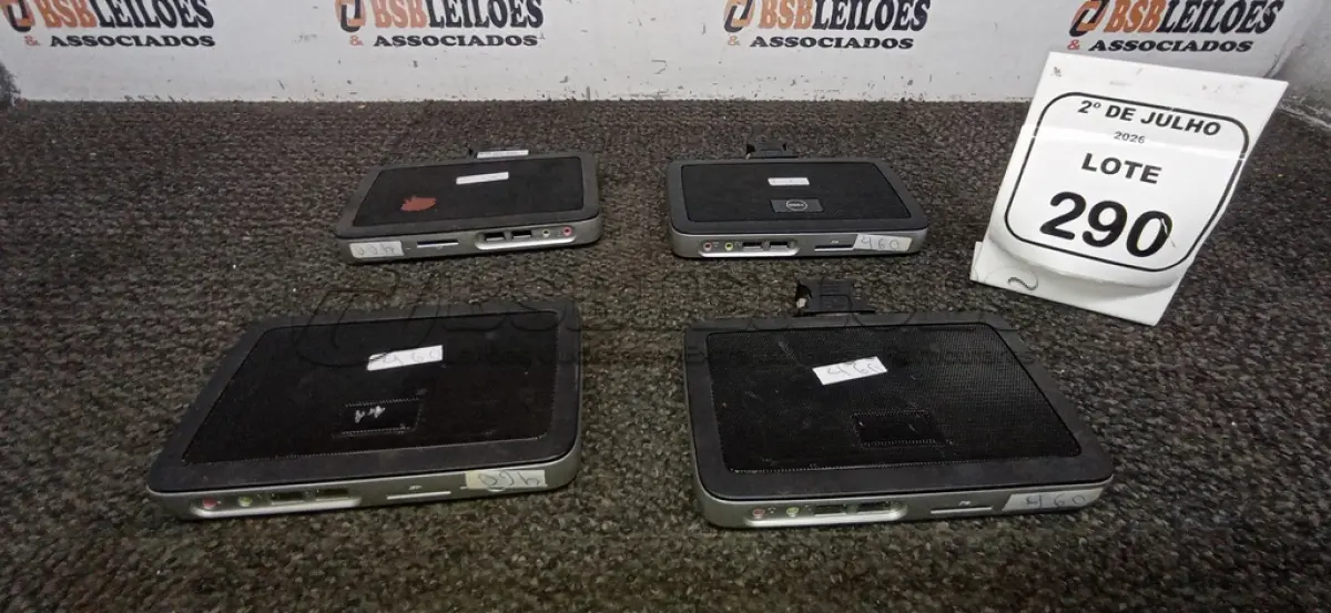 LOTE 290 - 04 MINIS COMPUTADORES TERMINAIS MARCA WYSE SEM FONTE. (NO ESTADO) ATENÇÃO! FAZER A VISITAÇÃO ANTES DE ARREMATAR, NÃO SABEMOS SE FUNCIONA, LEILÃO NÃO TEM GARANTIA E NEM DEVOLUÇÃO, SUJEITO A POSSÍVEIS AVARIAS VISÍVEIS/OCULTAS E/OU AUSÊNCIA DE COMPONENTES.
