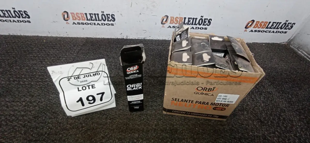 LOTE 197 - 12 BISNAGAS DE ADESIVO DE SILICONE NEUTRO PARA MOTOR DE 70G MARCA ORBI QUÍMICA. (NO ESTADO) ATENÇÃO! FAZER A VISITAÇÃO ANTES DE ARREMATAR, NÃO SABEMOS SE FUNCIONA, LEILÃO NÃO TEM GARANTIA E NEM DEVOLUÇÃO, SUJEITO A POSSÍVEIS AVARIAS VISÍVEIS/OCULTAS E/OU AUSÊNCIA DE COMPONENTES.