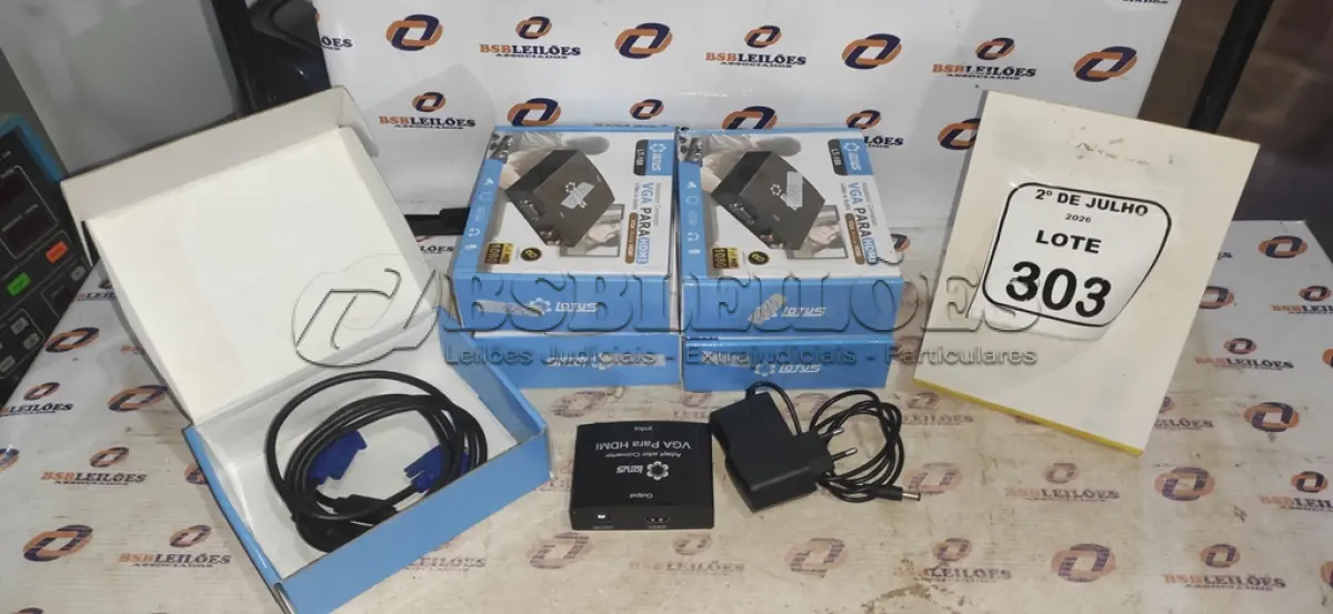 LOTE 303 - 05 ADAPTADORES CONVERSOR VGA PARA HDMI MARCA LOTUS. (NO ESTADO) ATENÇÃO! FAZER A VISITAÇÃO ANTES DE ARREMATAR, NÃO SABEMOS SE FUNCIONA, LEILÃO NÃO TEM GARANTIA E NEM DEVOLUÇÃO, SUJEITO A POSSÍVEIS AVARIAS VISÍVEIS/OCULTAS E/OU AUSÊNCIA DE COMPONENTES.