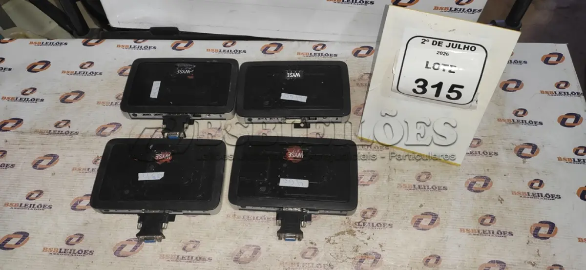 LOTE 315 - 04 MINIS COMPUTADORES TERMINAIS MARCA WYSE SEM FONTE. (NO ESTADO) ATENÇÃO! FAZER A VISITAÇÃO ANTES DE ARREMATAR, NÃO SABEMOS SE FUNCIONA, LEILÃO NÃO TEM GARANTIA E NEM DEVOLUÇÃO, SUJEITO A POSSÍVEIS AVARIAS VISÍVEIS/OCULTAS E/OU AUSÊNCIA DE COMPONENTES.