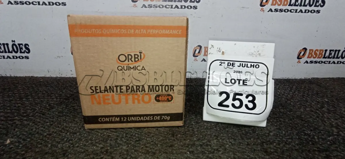 LOTE 253 - 12 BISNAGAS DE ADESIVO DE SILICONE NEUTRO PARA MOTOR DE 70G MARCA ORBI QUÍMICA. (NO ESTADO) ATENÇÃO! FAZER A VISITAÇÃO ANTES DE ARREMATAR, NÃO SABEMOS SE FUNCIONA, LEILÃO NÃO TEM GARANTIA E NEM DEVOLUÇÃO, SUJEITO A POSSÍVEIS AVARIAS VISÍVEIS/OCULTAS E/OU AUSÊNCIA DE COMPONENTES.