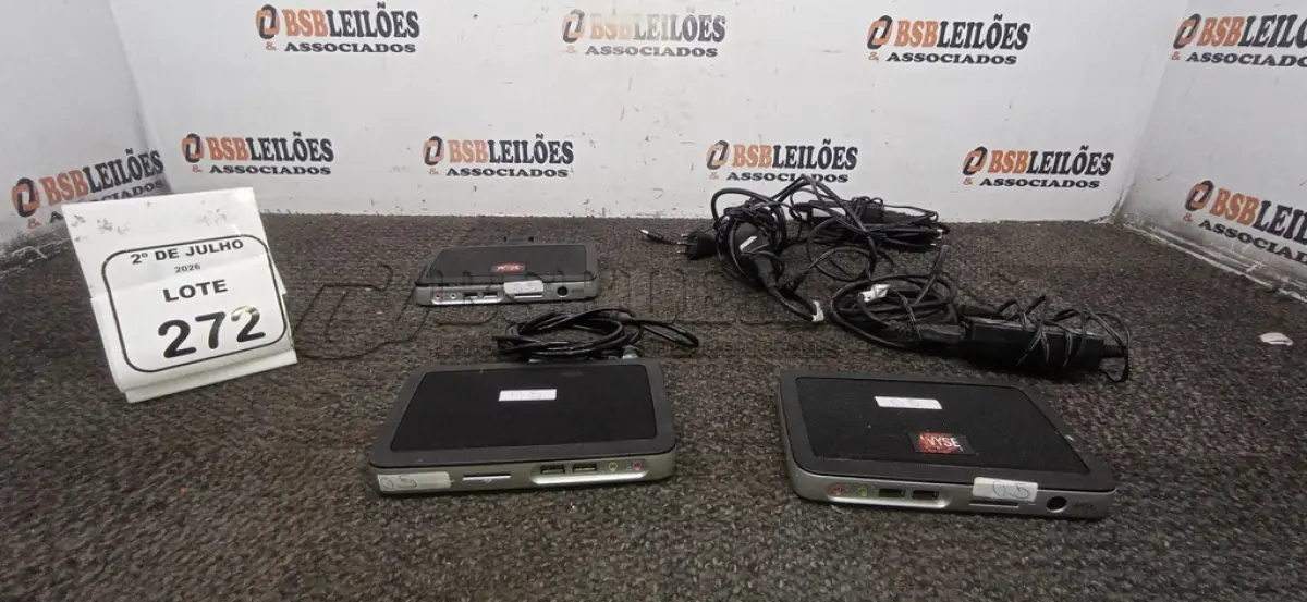 LOTE 272 - 03 MINICOMPUTADORES TERMINAIS MARCA WYSE. (NO ESTADO) ATENÇÃO! FAZER A VISITAÇÃO ANTES DE ARREMATAR, NÃO SABEMOS SE FUNCIONA, LEILÃO NÃO TEM GARANTIA E NEM DEVOLUÇÃO, SUJEITO A POSSÍVEIS AVARIAS VISÍVEIS/OCULTAS E/OU AUSÊNCIA DE COMPONENTES.