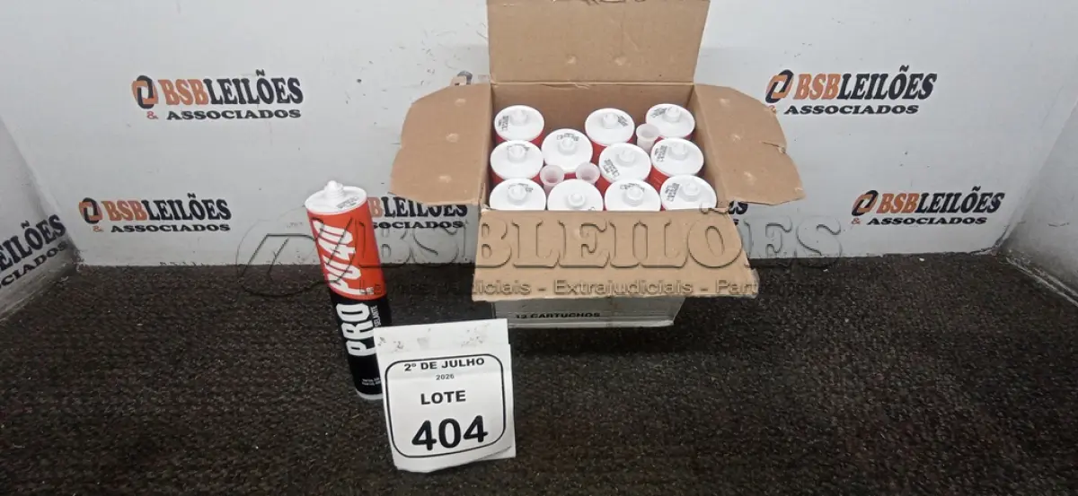 LOTE 404 - 12 ADESIVOS/SELANTE PU 40 230ML CADA. (NO ESTADO) ATENÇÃO! FAZER A VISITAÇÃO ANTES DE ARREMATAR, NÃO SABEMOS SE FUNCIONA, LEILÃO NÃO TEM GARANTIA E NEM DEVOLUÇÃO, SUJEITO A POSSÍVEIS AVARIAS VISÍVEIS/OCULTAS E/OU AUSÊNCIA DE COMPONENTES.