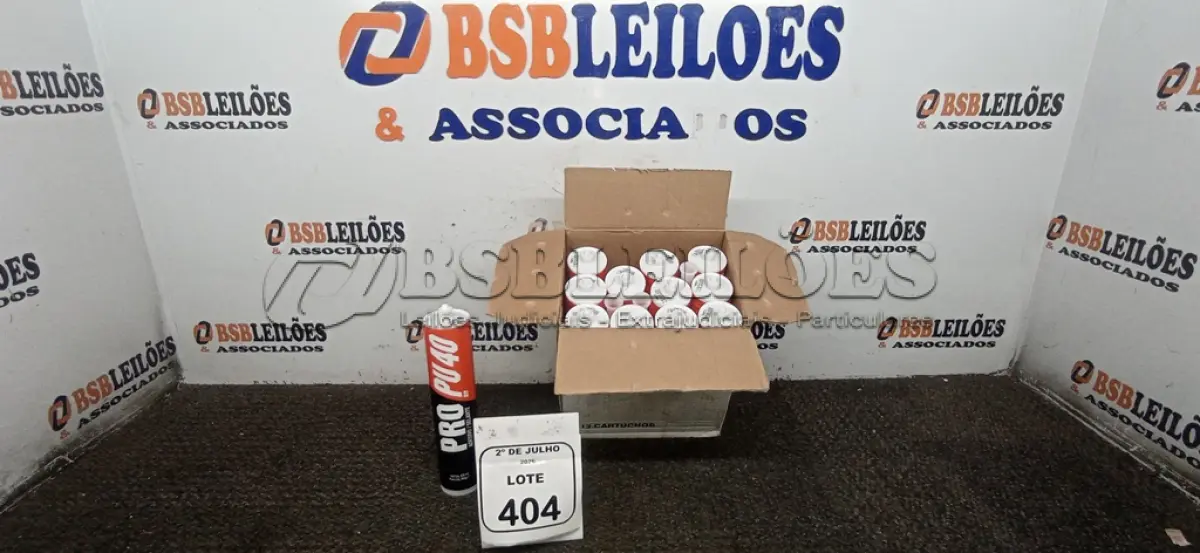 LOTE 404 - 12 ADESIVOS/SELANTE PU 40 230ML CADA. (NO ESTADO) ATENÇÃO! FAZER A VISITAÇÃO ANTES DE ARREMATAR, NÃO SABEMOS SE FUNCIONA, LEILÃO NÃO TEM GARANTIA E NEM DEVOLUÇÃO, SUJEITO A POSSÍVEIS AVARIAS VISÍVEIS/OCULTAS E/OU AUSÊNCIA DE COMPONENTES.