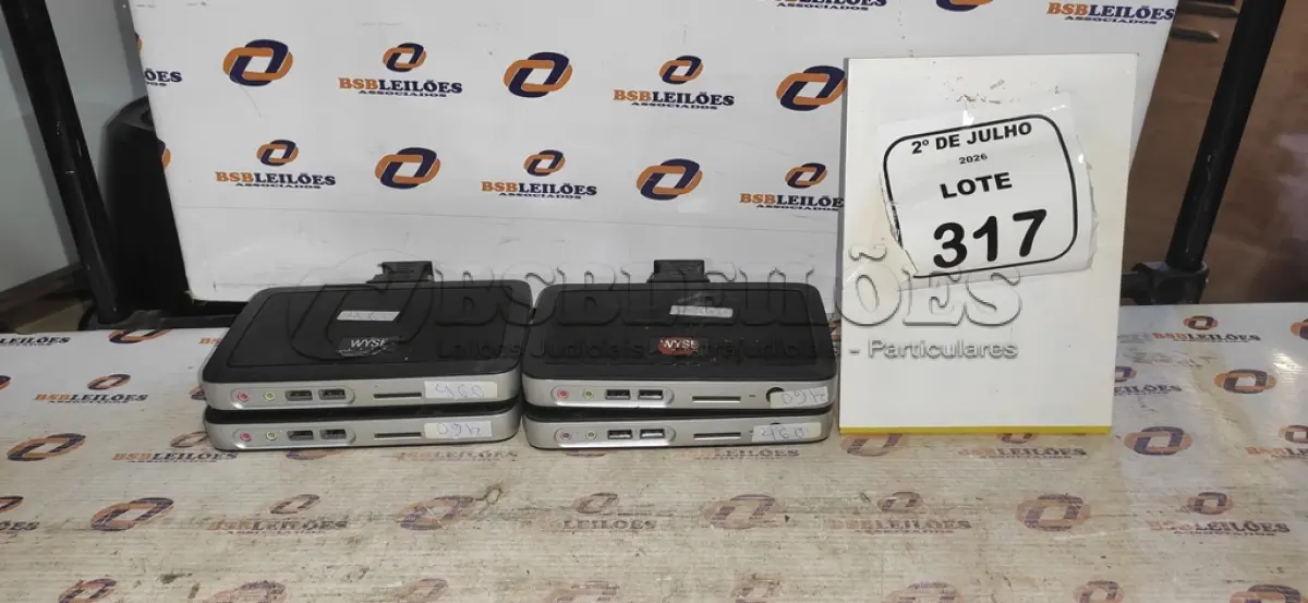 LOTE 317 - 04 MINIS COMPUTADORES TERMINAIS MARCA WYSE SEM FONTE. (NO ESTADO) ATENÇÃO! FAZER A VISITAÇÃO ANTES DE ARREMATAR, NÃO SABEMOS SE FUNCIONA, LEILÃO NÃO TEM GARANTIA E NEM DEVOLUÇÃO, SUJEITO A POSSÍVEIS AVARIAS VISÍVEIS/OCULTAS E/OU AUSÊNCIA DE COMPONENTES.