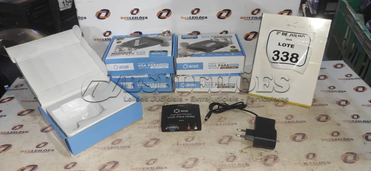 LOTE 338 - 05 ADAPTADORES CONVERSOR VGA PARA HDMI MARCA LOTUS. (NO ESTADO) ATENÇÃO! FAZER A VISITAÇÃO ANTES DE ARREMATAR, NÃO SABEMOS SE FUNCIONA, LEILÃO NÃO TEM GARANTIA E NEM DEVOLUÇÃO, SUJEITO A POSSÍVEIS AVARIAS VISÍVEIS/OCULTAS E/OU AUSÊNCIA DE COMPONENTES.