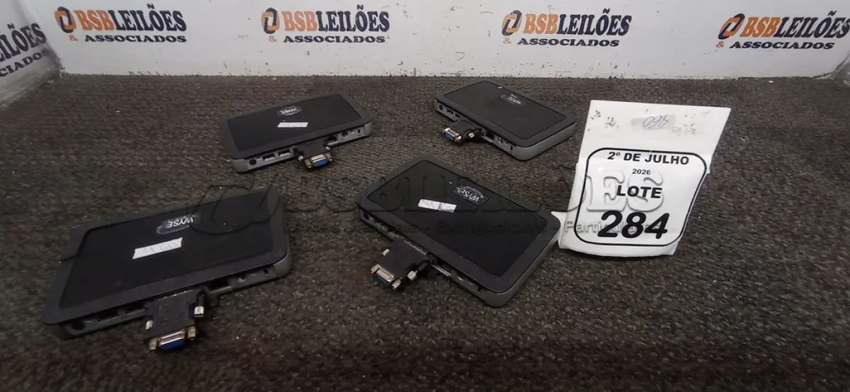 LOTE 284 - 04 MINIS COMPUTADORES TERMINAIS MARCA WYSE SEM FONTE. (NO ESTADO) ATENÇÃO! FAZER A VISITAÇÃO ANTES DE ARREMATAR, NÃO SABEMOS SE FUNCIONA, LEILÃO NÃO TEM GARANTIA E NEM DEVOLUÇÃO, SUJEITO A POSSÍVEIS AVARIAS VISÍVEIS/OCULTAS E/OU AUSÊNCIA DE COMPONENTES.