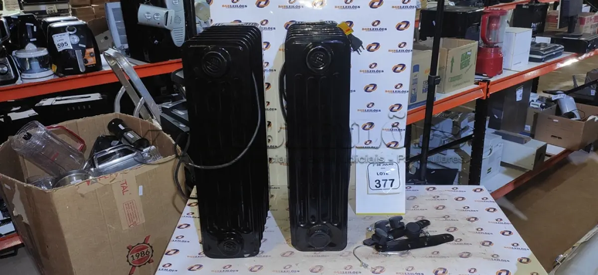 LOTE 377 - 02 AQUECEDORES 220V MARCA MONDIAL. (NO ESTADO) ATENÇÃO! FAZER A VISITAÇÃO ANTES DE ARREMATAR, NÃO SABEMOS SE FUNCIONA, LEILÃO NÃO TEM GARANTIA E NEM DEVOLUÇÃO, SUJEITO A POSSÍVEIS AVARIAS VISÍVEIS/OCULTAS E/OU AUSÊNCIA DE COMPONENTES.