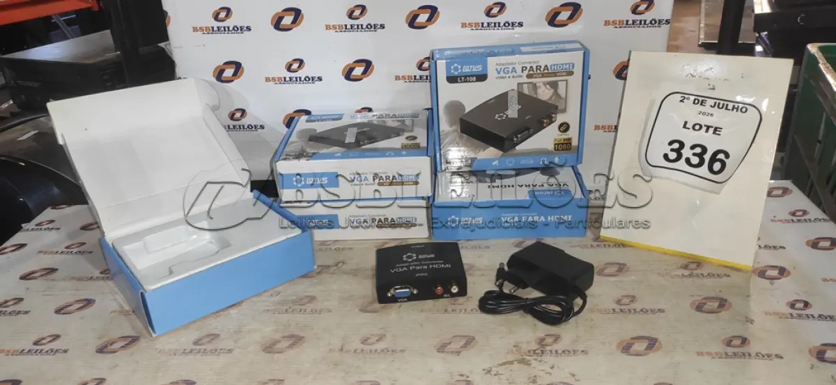LOTE 336 - 05 ADAPTADORES CONVERSOR VGA PARA HDMI MARCA LOTUS. (NO ESTADO) ATENÇÃO! FAZER A VISITAÇÃO ANTES DE ARREMATAR, NÃO SABEMOS SE FUNCIONA, LEILÃO NÃO TEM GARANTIA E NEM DEVOLUÇÃO, SUJEITO A POSSÍVEIS AVARIAS VISÍVEIS/OCULTAS E/OU AUSÊNCIA DE COMPONENTES.