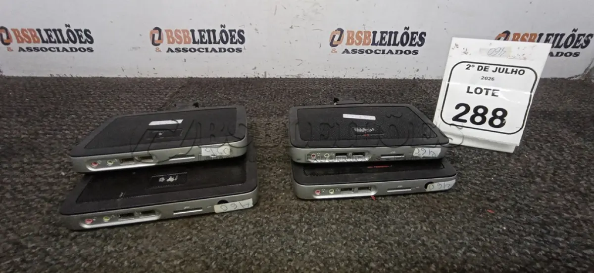 LOTE 288 - 04 MINIS COMPUTADORES TERMINAIS MARCA WYSE SEM FONTE. (NO ESTADO) ATENÇÃO! FAZER A VISITAÇÃO ANTES DE ARREMATAR, NÃO SABEMOS SE FUNCIONA, LEILÃO NÃO TEM GARANTIA E NEM DEVOLUÇÃO, SUJEITO A POSSÍVEIS AVARIAS VISÍVEIS/OCULTAS E/OU AUSÊNCIA DE COMPONENTES.