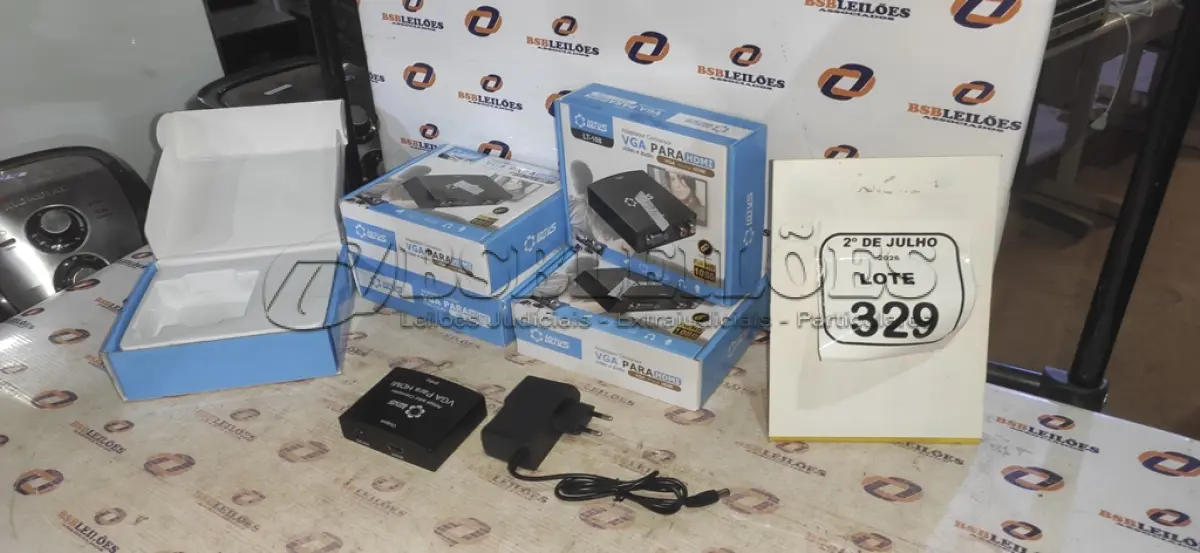LOTE 329 - 05 ADAPTADORES CONVERSOR VGA PARA HDMI MARCA LOTUS. (NO ESTADO) ATENÇÃO! FAZER A VISITAÇÃO ANTES DE ARREMATAR, NÃO SABEMOS SE FUNCIONA, LEILÃO NÃO TEM GARANTIA E NEM DEVOLUÇÃO, SUJEITO A POSSÍVEIS AVARIAS VISÍVEIS/OCULTAS E/OU AUSÊNCIA DE COMPONENTES.