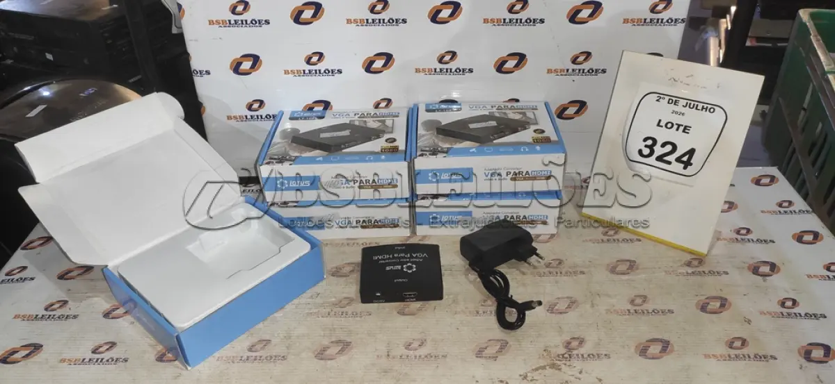 LOTE 324 - 05 ADAPTADORES CONVERSOR VGA PARA HDMI MARCA LOTUS. (NO ESTADO) ATENÇÃO! FAZER A VISITAÇÃO ANTES DE ARREMATAR, NÃO SABEMOS SE FUNCIONA, LEILÃO NÃO TEM GARANTIA E NEM DEVOLUÇÃO, SUJEITO A POSSÍVEIS AVARIAS VISÍVEIS/OCULTAS E/OU AUSÊNCIA DE COMPONENTES.