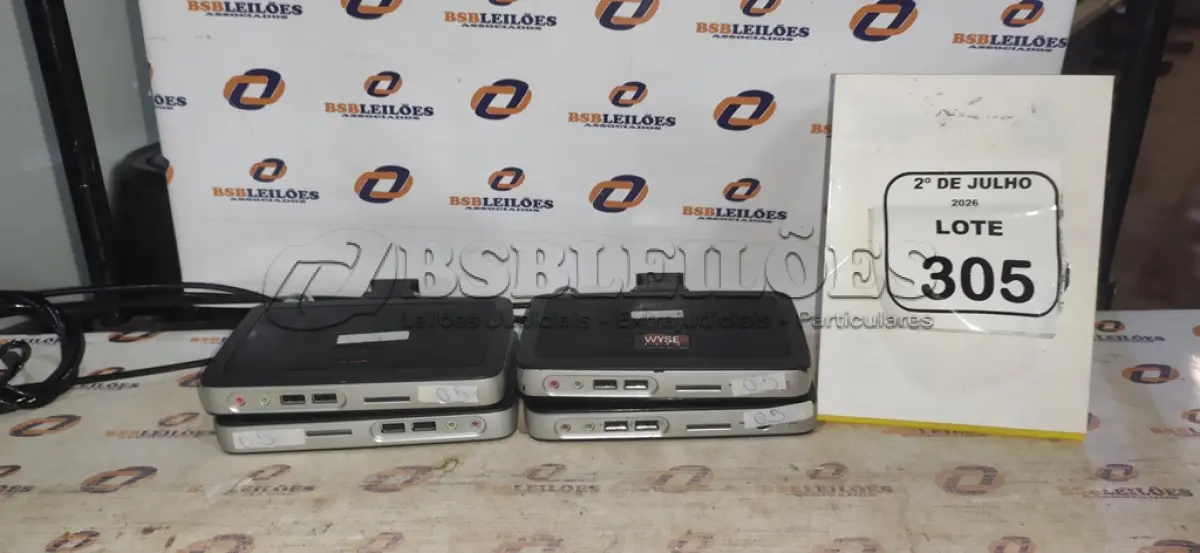 LOTE 305 - 03 MINIS COMPUTADORES TERMINAIS MARCA WYSE. (NO ESTADO) ATENÇÃO! FAZER A VISITAÇÃO ANTES DE ARREMATAR, NÃO SABEMOS SE FUNCIONA, LEILÃO NÃO TEM GARANTIA E NEM DEVOLUÇÃO, SUJEITO A POSSÍVEIS AVARIAS VISÍVEIS/OCULTAS E/OU AUSÊNCIA DE COMPONENTES.