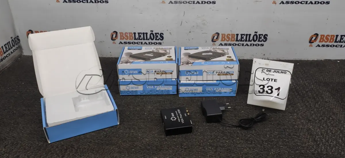 LOTE 331 - 05 ADAPTADORES CONVERSOR VGA PARA HDMI MARCA LOTUS. (NO ESTADO) ATENÇÃO! FAZER A VISITAÇÃO ANTES DE ARREMATAR, NÃO SABEMOS SE FUNCIONA, LEILÃO NÃO TEM GARANTIA E NEM DEVOLUÇÃO, SUJEITO A POSSÍVEIS AVARIAS VISÍVEIS/OCULTAS E/OU AUSÊNCIA DE COMPONENTES.