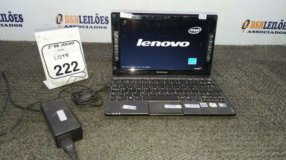 LOTE 222 - 01 NOTEBOOK MODELO IDEAPAD S10-3 MARCA LENOVO COM FONTE. (NO ESTADO) ATENÇÃO! FAZER A VISITAÇÃO ANTES DE ARREMATAR, NÃO SABEMOS SE FUNCIONA, LEILÃO NÃO TEM GARANTIA E NEM DEVOLUÇÃO, SUJEITO A POSSÍVEIS AVARIAS VISÍVEIS/OCULTAS E/OU AUSÊNCIA DE COMPONENTES.