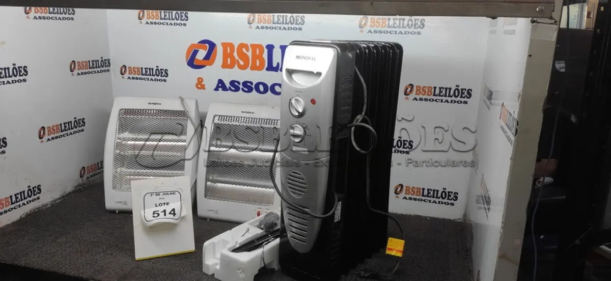 LOTE 514 - 03 AQUECEDORES DE MODELOS DIVERSOS MARCA MONDIAL. (NO ESTADO) ATENÇÃO! FAZER A VISITAÇÃO ANTES DE ARREMATAR, NÃO SABEMOS SE FUNCIONA, LEILÃO NÃO TEM GARANTIA E NEM DEVOLUÇÃO, SUJEITO A POSSÍVEIS AVARIAS VISÍVEIS/OCULTAS E/OU AUSÊNCIA DE COMPONENTES.