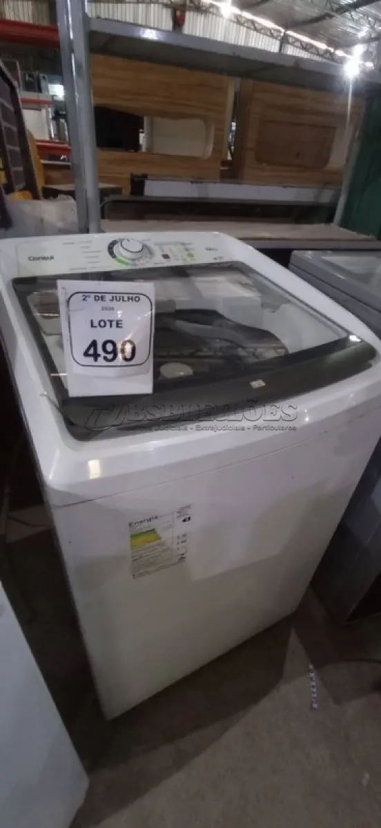 LOTE 490 - 01 MÁQUINA DE LAVAR 220V 12KG MARCA CONSUL. (NO ESTADO) ATENÇÃO! FAZER A VISITAÇÃO ANTES DE ARREMATAR, NÃO SABEMOS SE FUNCIONA, LEILÃO NÃO TEM GARANTIA E NEM DEVOLUÇÃO, SUJEITO A POSSÍVEIS AVARIAS VISÍVEIS/OCULTAS E/OU AUSÊNCIA DE COMPONENTES.