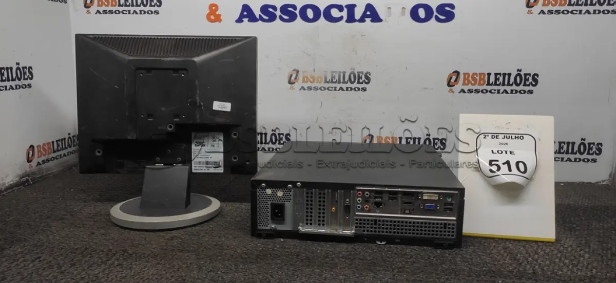 LOTE 510 - 01 MONITOR MARCA SAMSUNG E 01 CPU MARCA ITAUTEC . (NO ESTADO) ATENÇÃO! FAZER A VISITAÇÃO ANTES DE ARREMATAR, NÃO SABEMOS SE FUNCIONA, LEILÃO NÃO TEM GARANTIA E NEM DEVOLUÇÃO, SUJEITO A POSSÍVEIS AVARIAS VISÍVEIS/OCULTAS E/OU AUSÊNCIA DE COMPONENTES.